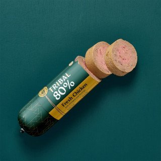 Šlapias maistas šunims su vištiena | Tribal Gourmet Sausage Chicken